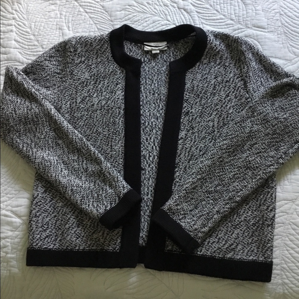 Loft Outlet Black-White Cardigan